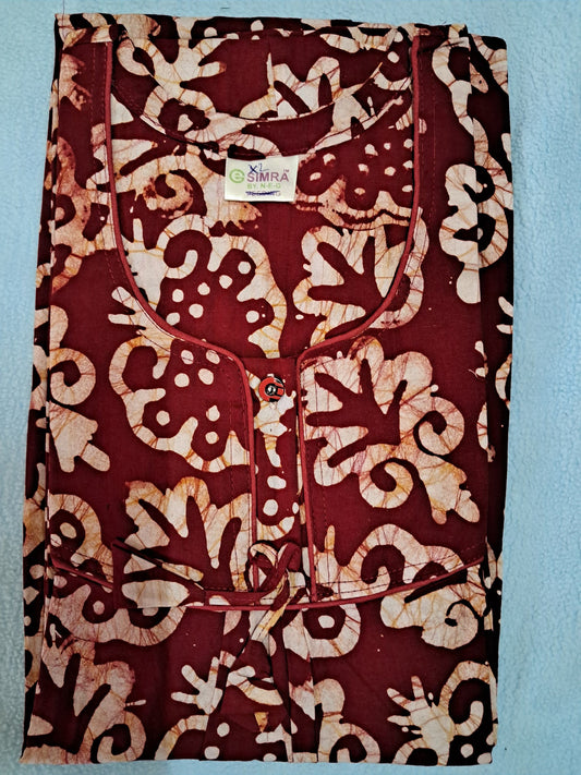 Batik print nighty