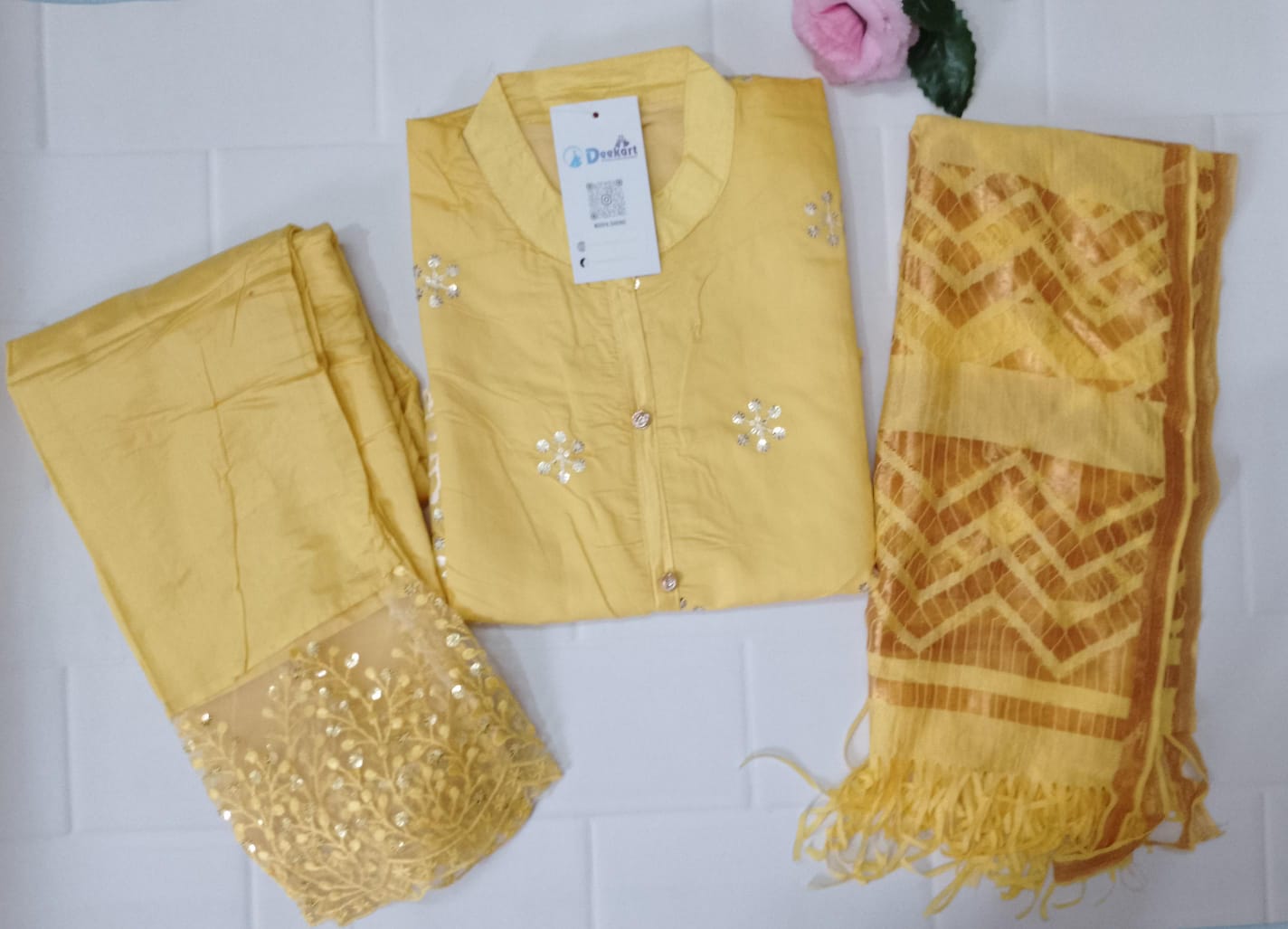 Chanderi silk suit