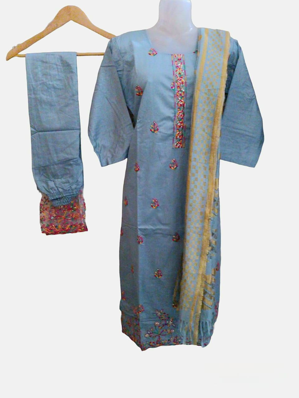 Chanderi silk suit