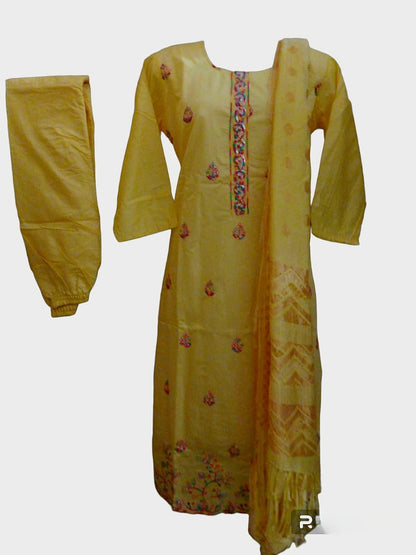 Chanderi silk suit