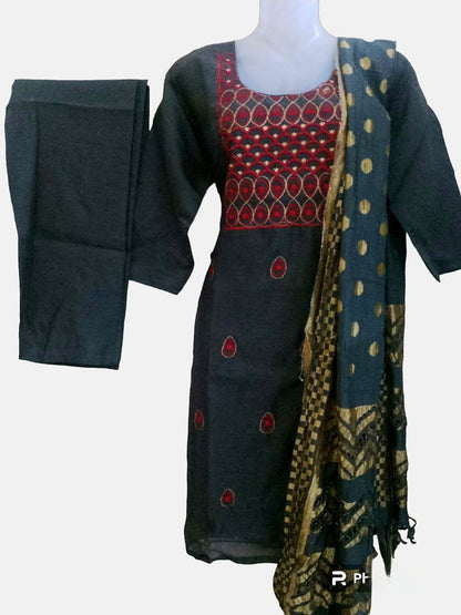 Chanderi silk suit