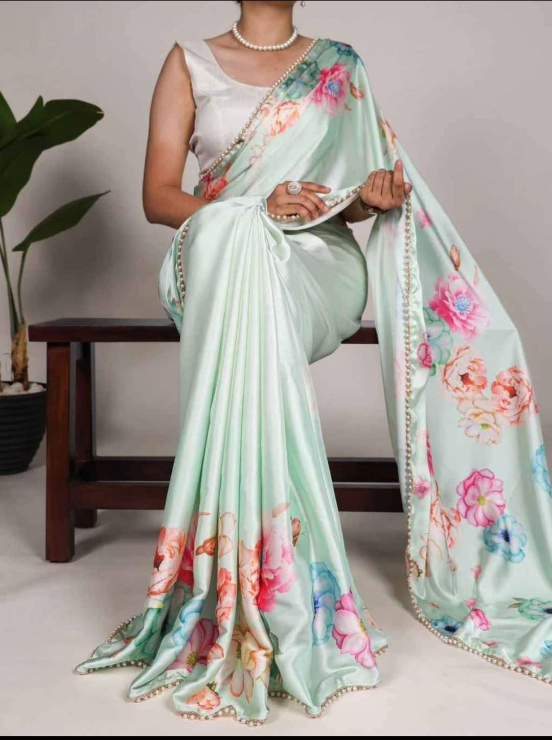 Satin Saree