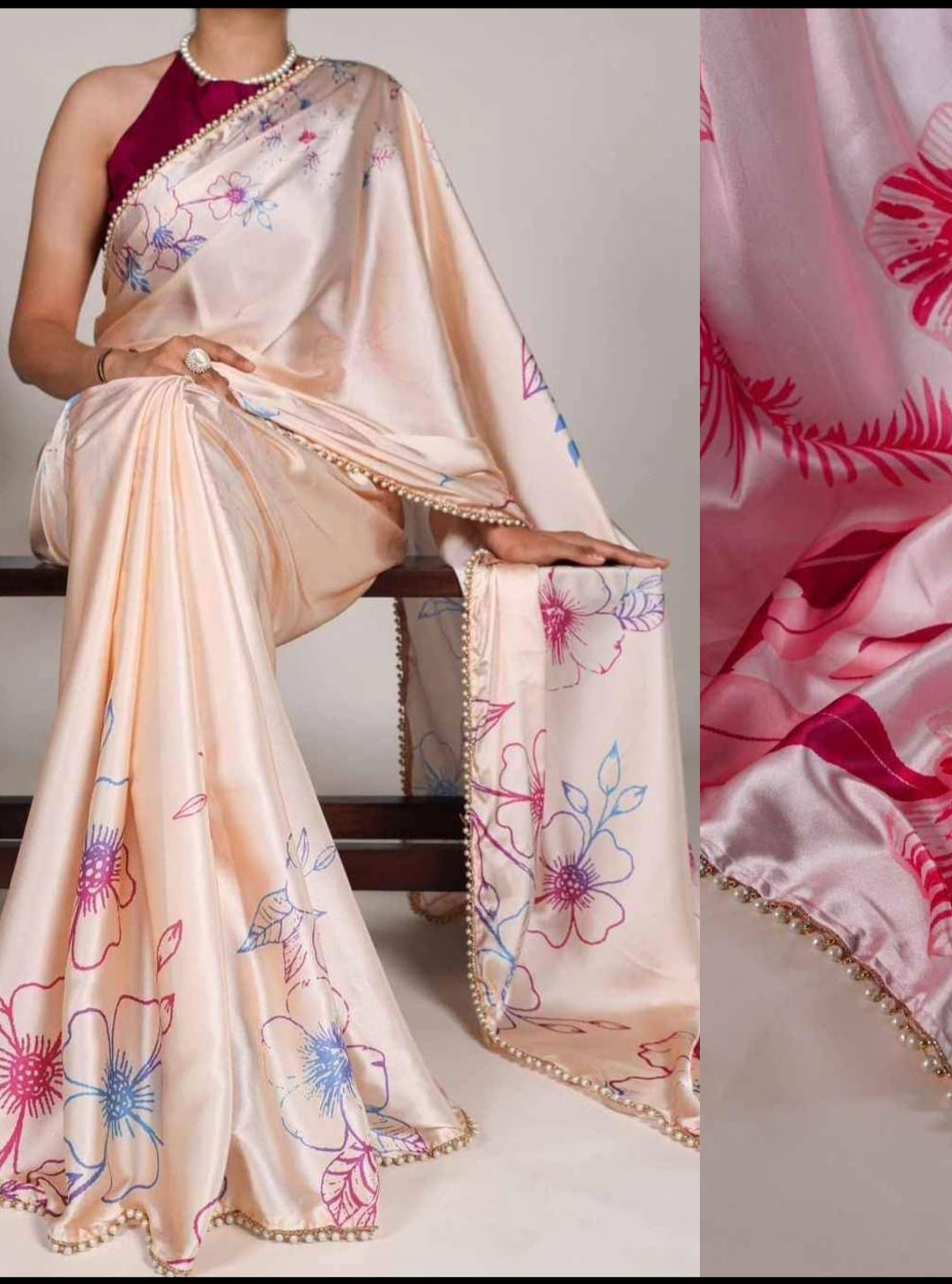 Satin Saree