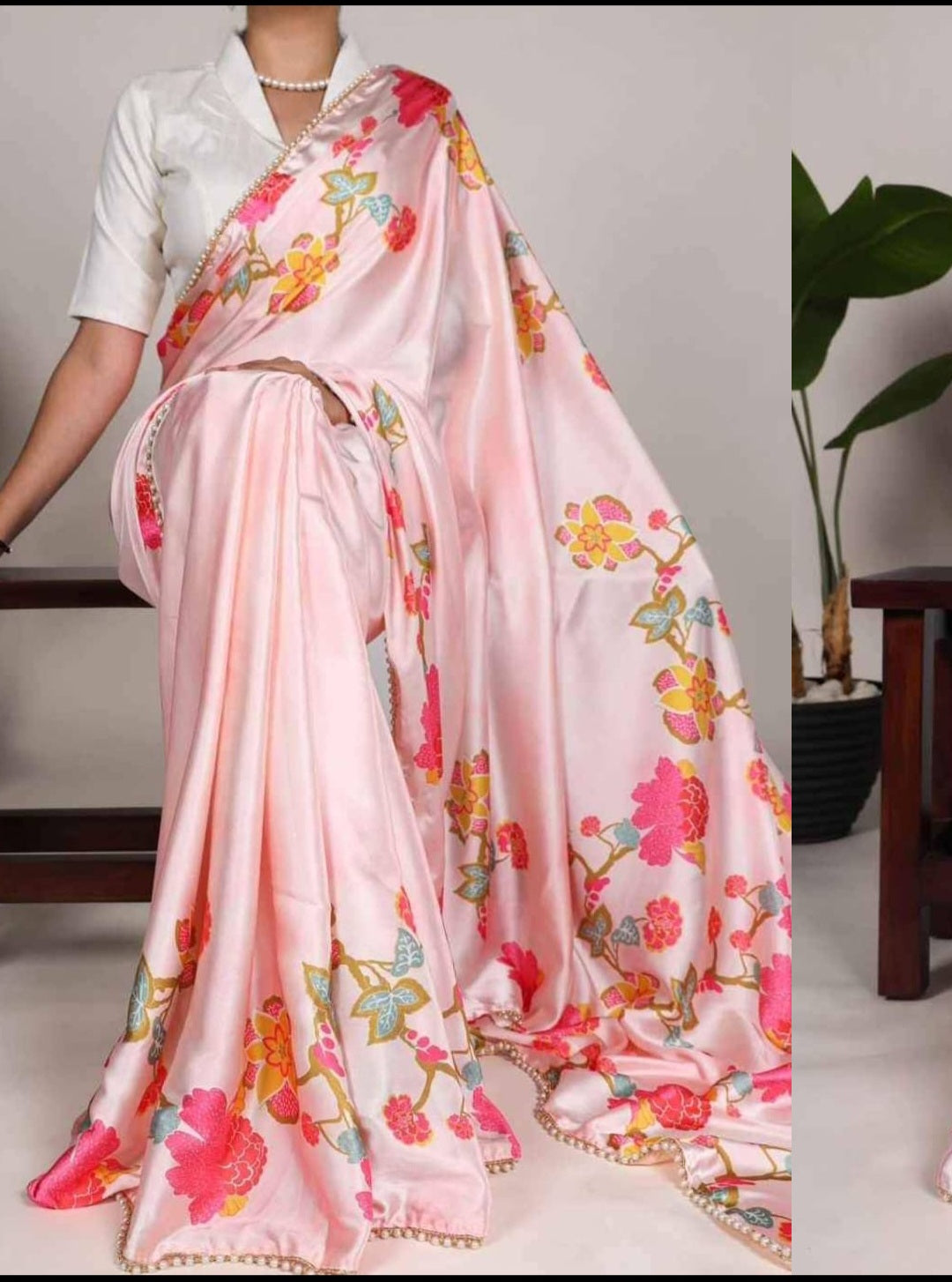 Satin Saree