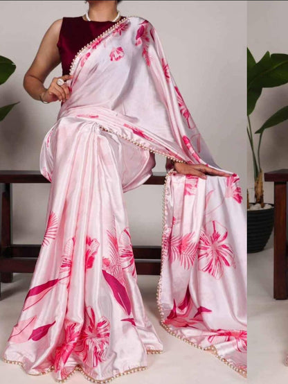 Satin Saree