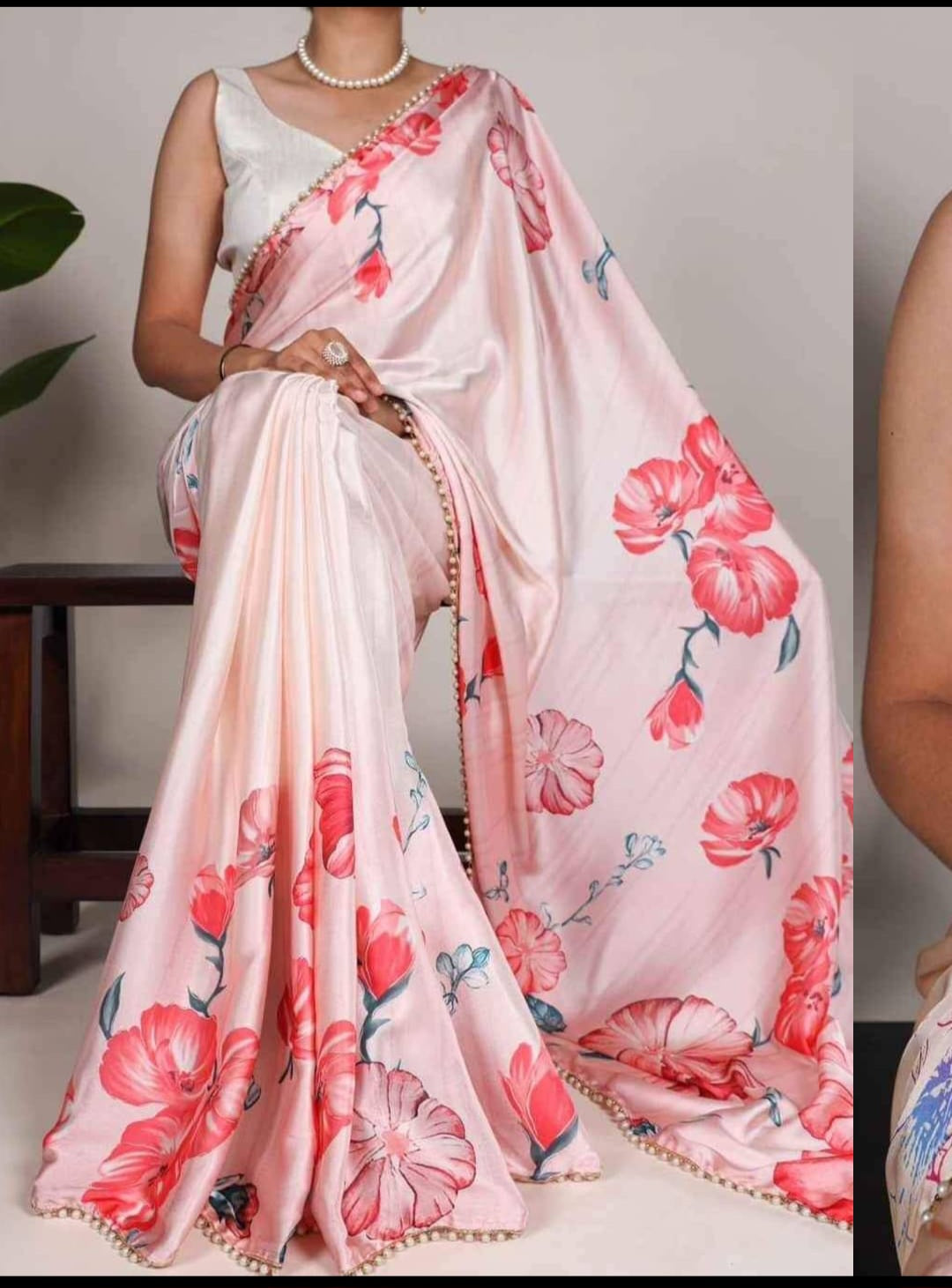 Satin Saree