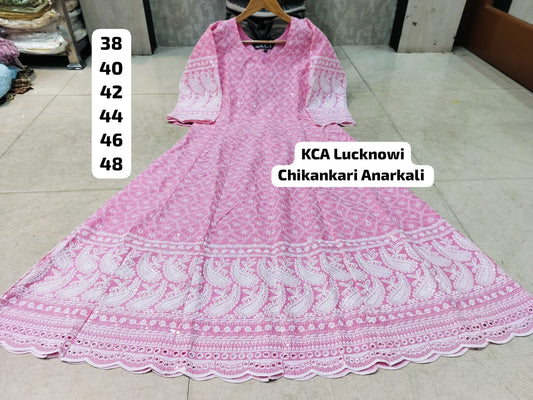 Chikankari anarkali Gown