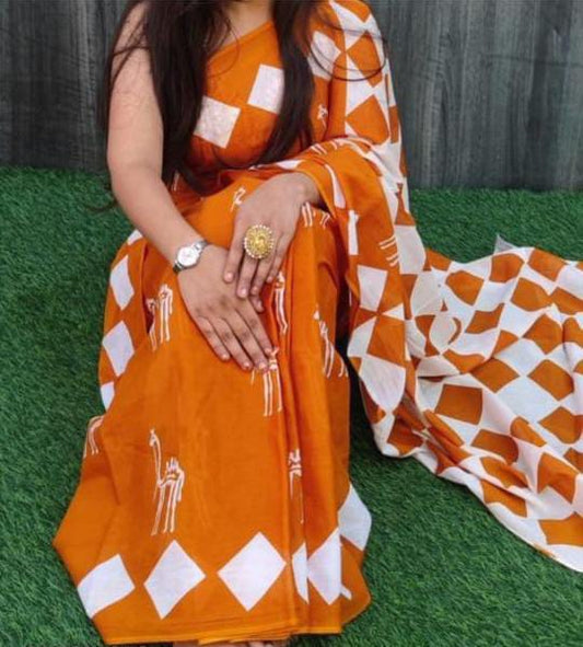 Cotton Mul-mul Saree