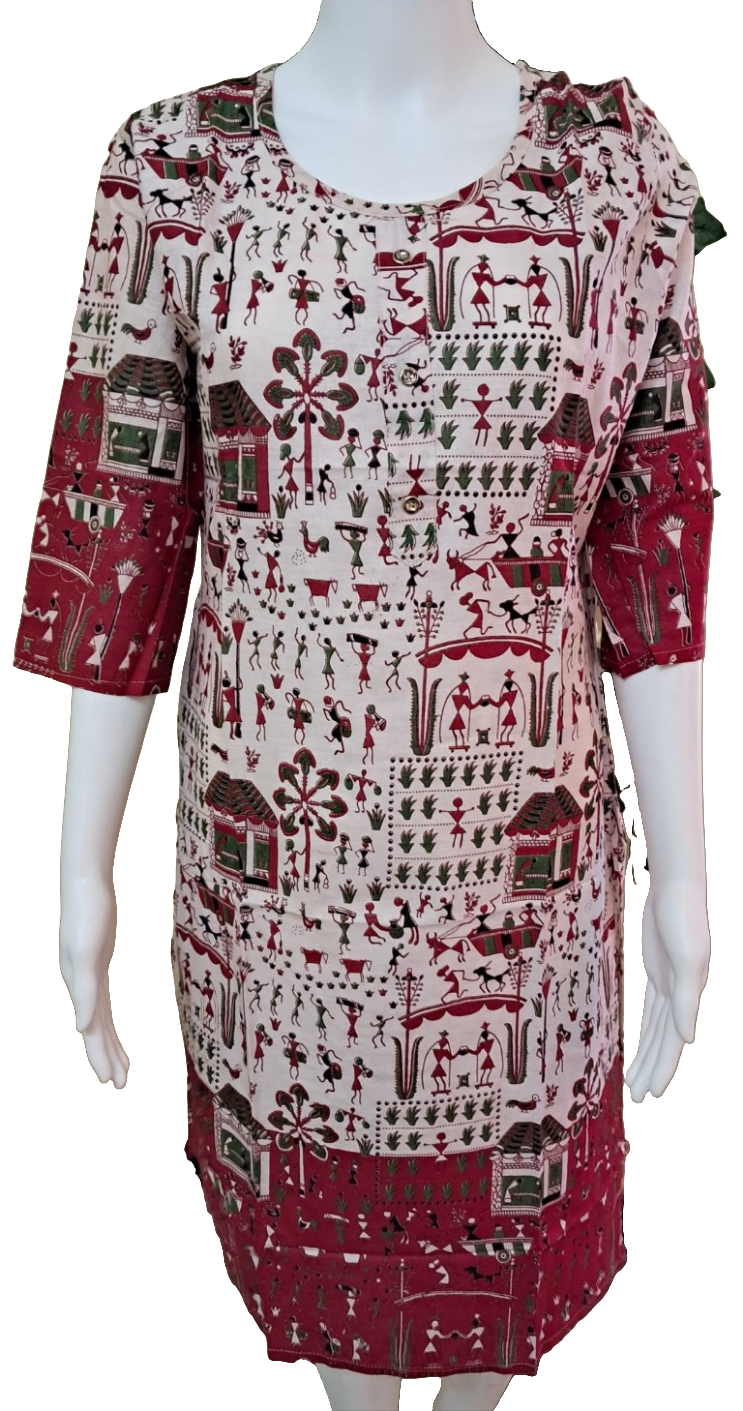 KC1- Traditional print kurti