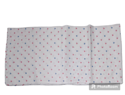 DBABST3- HEART PRINT NEWBORN BABY SWADDLES