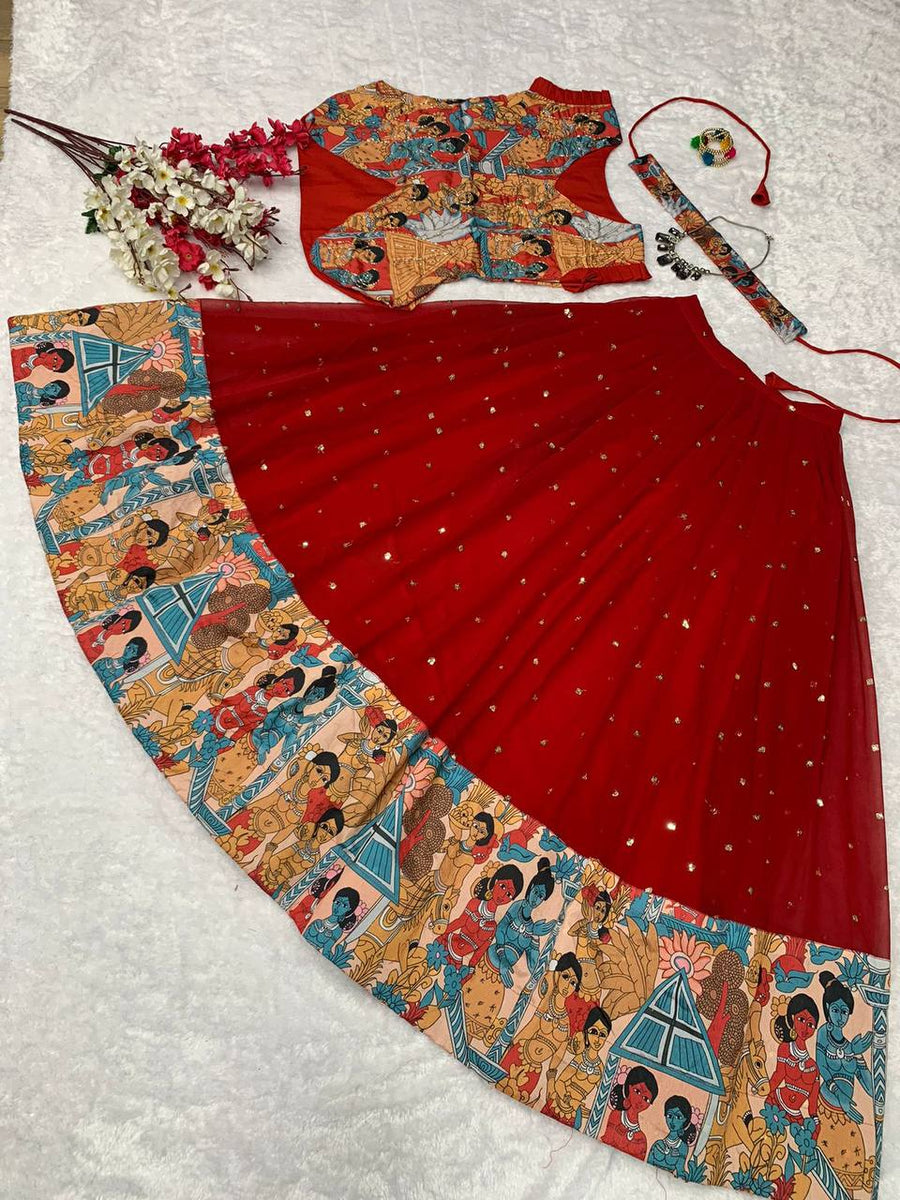 DLEH1- Kalamkari Lehenga