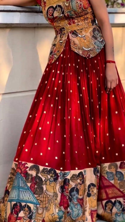 DLEH1- Kalamkari Lehenga