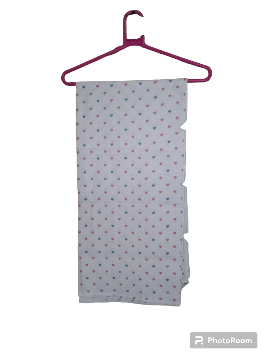 DBABST3- HEART PRINT NEWBORN BABY SWADDLES