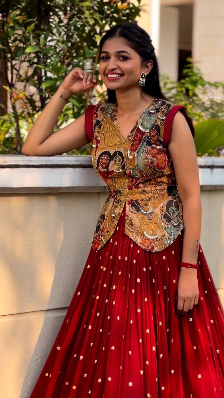 DLEH1- Kalamkari Lehenga