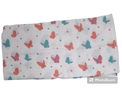 DBABST2- Butterfly print newborn baby swaddles