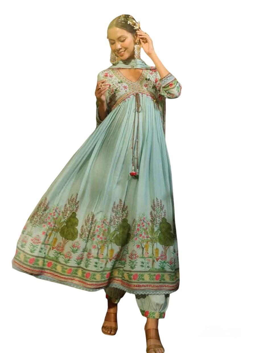 DSUITA1- Shiffon anarkali suit