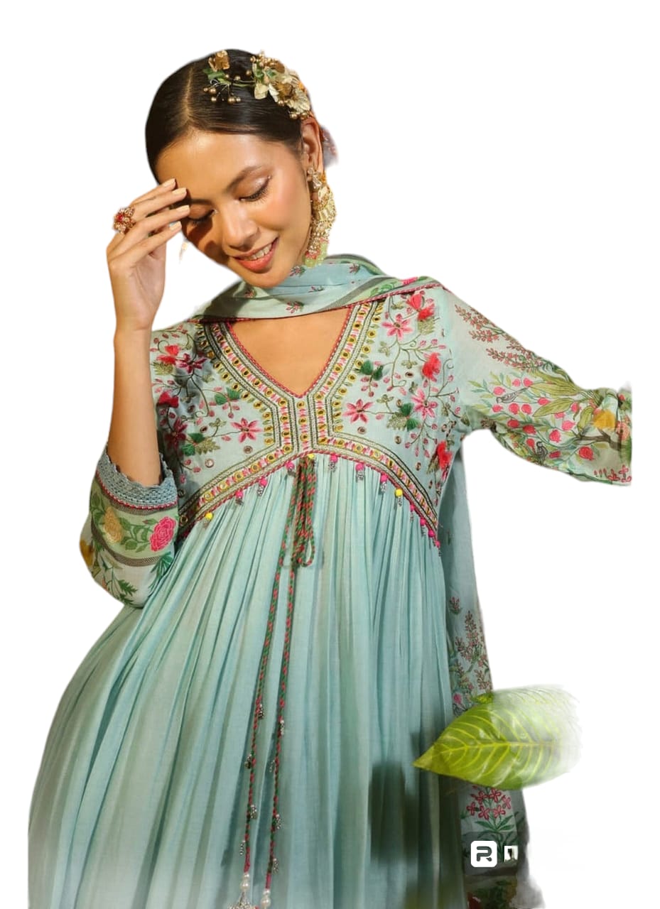 DSUITA1- Shiffon anarkali suit