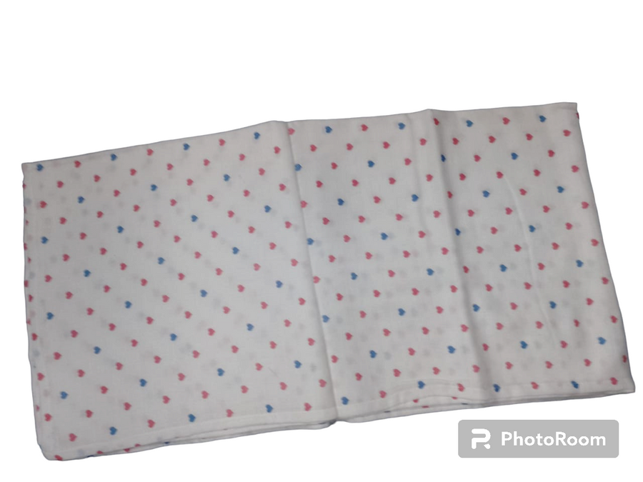 DBABST3- HEART PRINT NEWBORN BABY SWADDLES